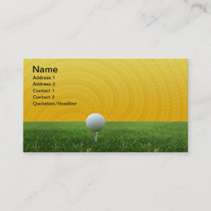 Tarjetas de visita del golf