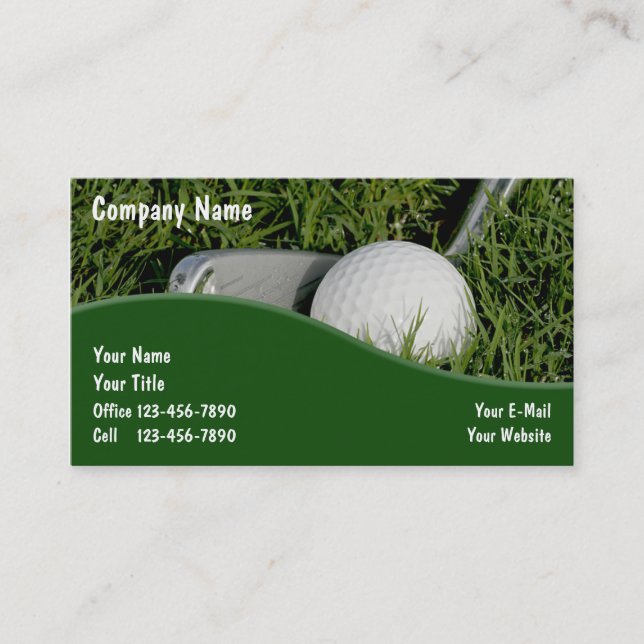Tarjetas de visita del golf (Anverso)