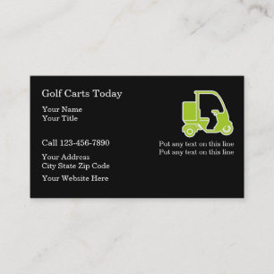 Tarjetas de visita del golf