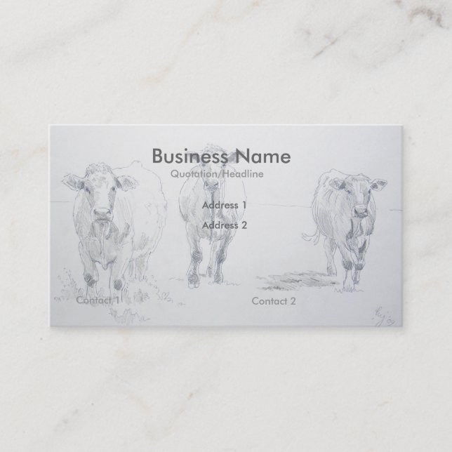 Tarjetas de visita del granjero del dibujo de (Anverso)