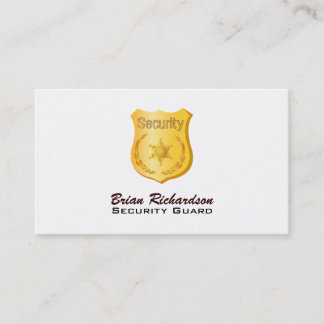 Tarjetas de visita del guardia de seguridad