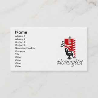 Tarjetas de visita del Hairstylist