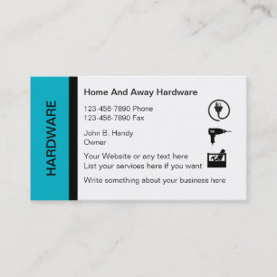 Tarjetas de visita del hardware