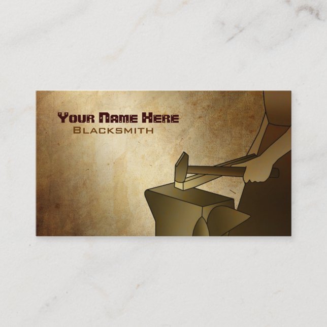 Tarjetas de visita del herrero (Anverso)