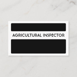 Tarjetas de visita del inspector agrícola blanco n