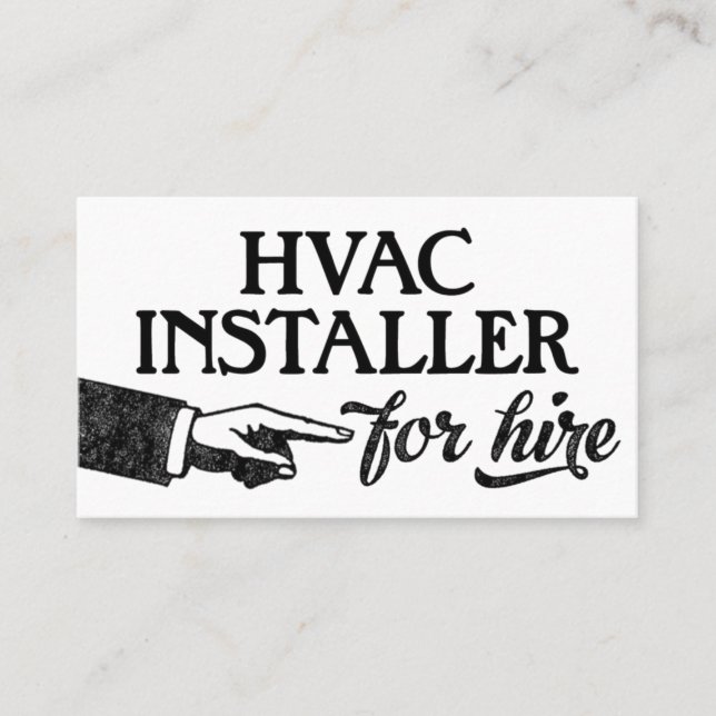 Tarjetas de visita del instalador de HVAC - Guay V (Anverso)