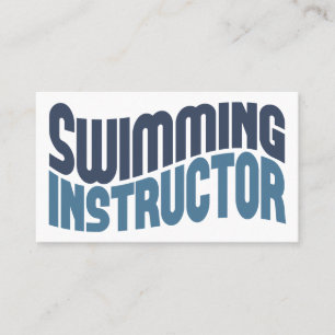 Tarjetas de visita del instructor de la natación