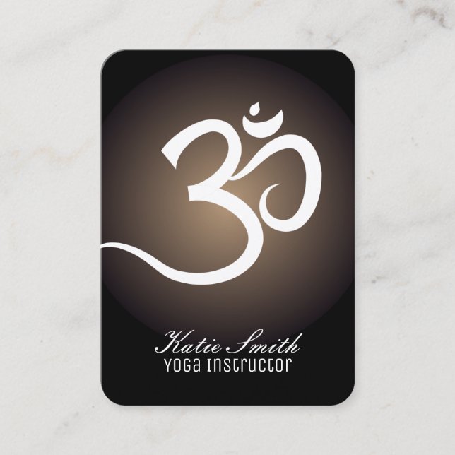 Tarjetas de visita del instructor de la yoga (Anverso)