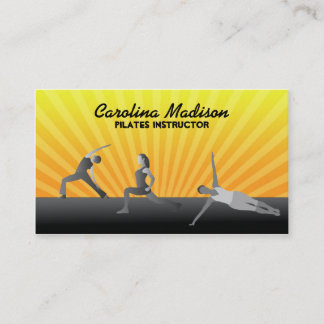 Tarjetas de visita del instructor de Pilates