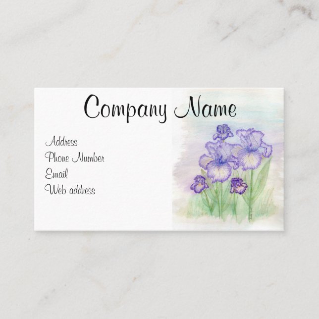 Tarjetas de visita del iris (Anverso)