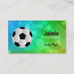 Tarjetas de visita del jugador de fútbol