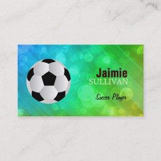 Tarjetas de visita del jugador de fútbol