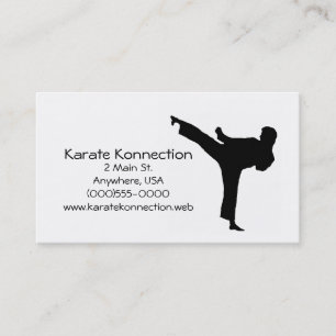 Tarjetas de visita del karate