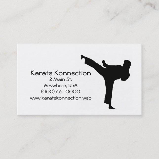 Tarjetas de visita del karate (Anverso)