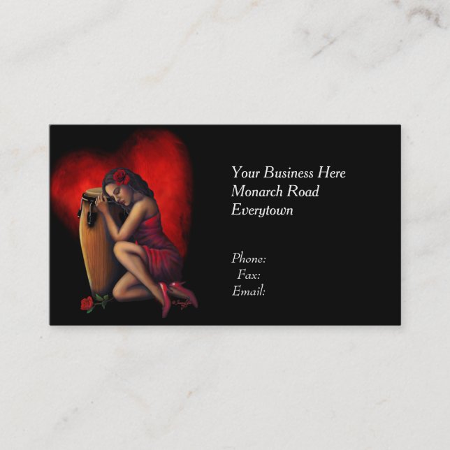 Tarjetas de visita del latido del corazón de la (Anverso)