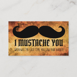 Tarjetas de visita del lema del bigote