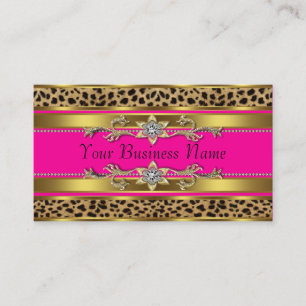 Tarjetas de visita del leopardo de las rosas