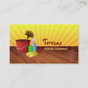 tarjetas de visita del limpiador de la casa