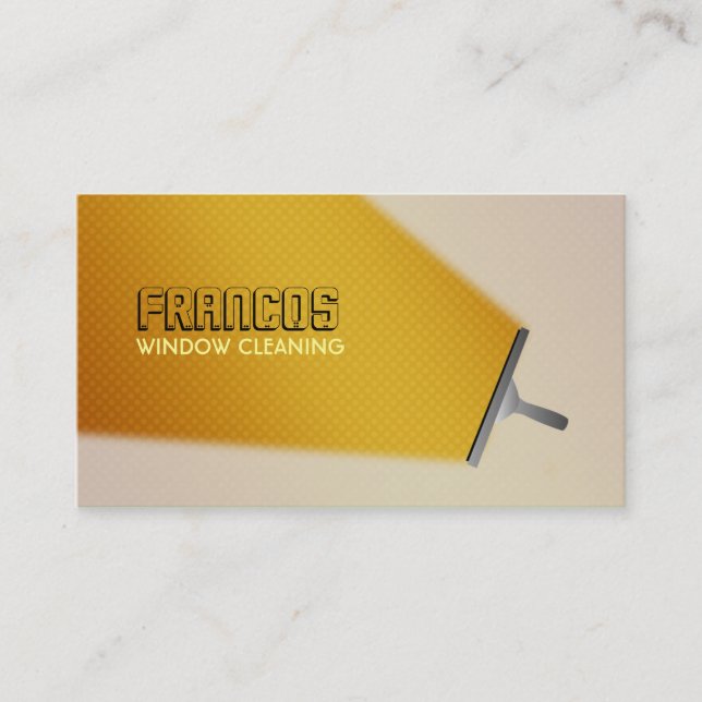 Tarjetas de visita del limpiador de ventana (Anverso)