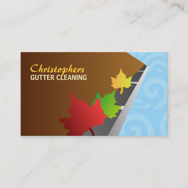 Tarjetas de visita del limpiador del canal (Anverso)