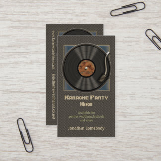 Tarjetas de visita del logotipo del disco de