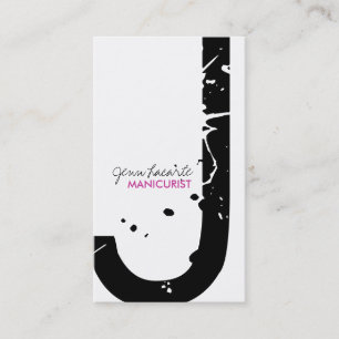 Tarjetas de visita del manicuro del monograma del