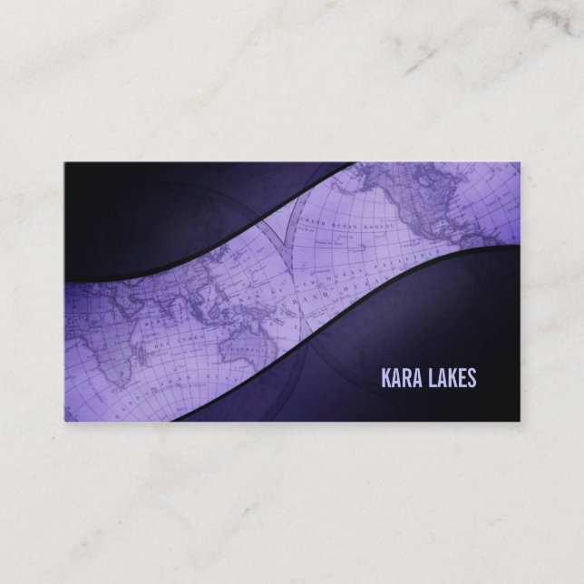 Tarjetas de visita del mapa de Viejo Mundo (Anverso)