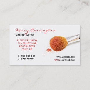 Tarjetas de visita del maquillaje