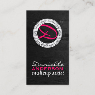 Tarjetas de visita del maquillaje del monograma