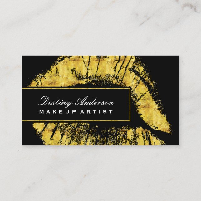 Tarjetas de visita del maquillaje del Smooch del (Anverso)