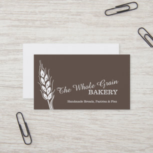 Tarjetas de visita del marrón del grano del trigo