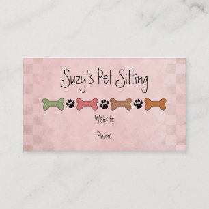 Tarjetas de visita del mascota del hueso de perro