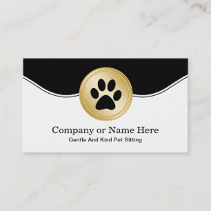 Tarjetas de visita del mascota que se sientan