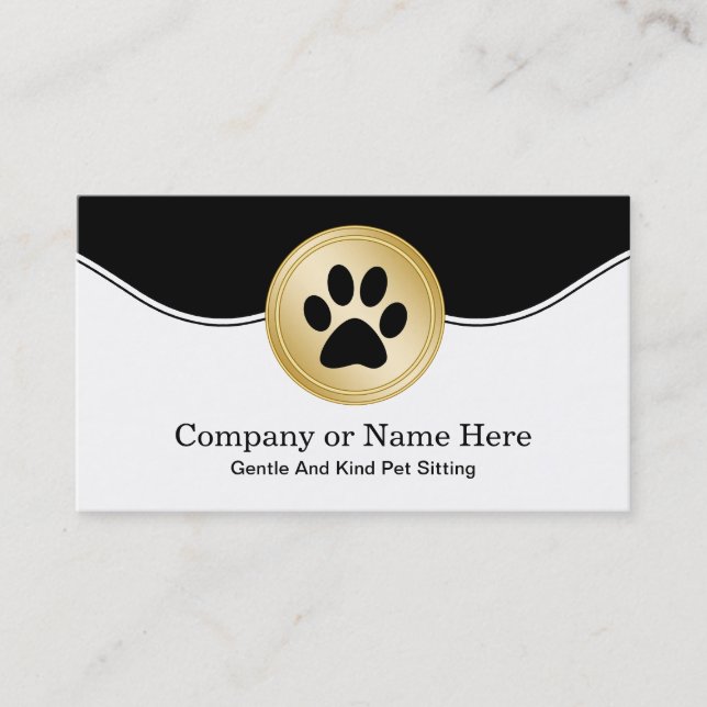 Tarjetas de visita del mascota que se sientan (Anverso)