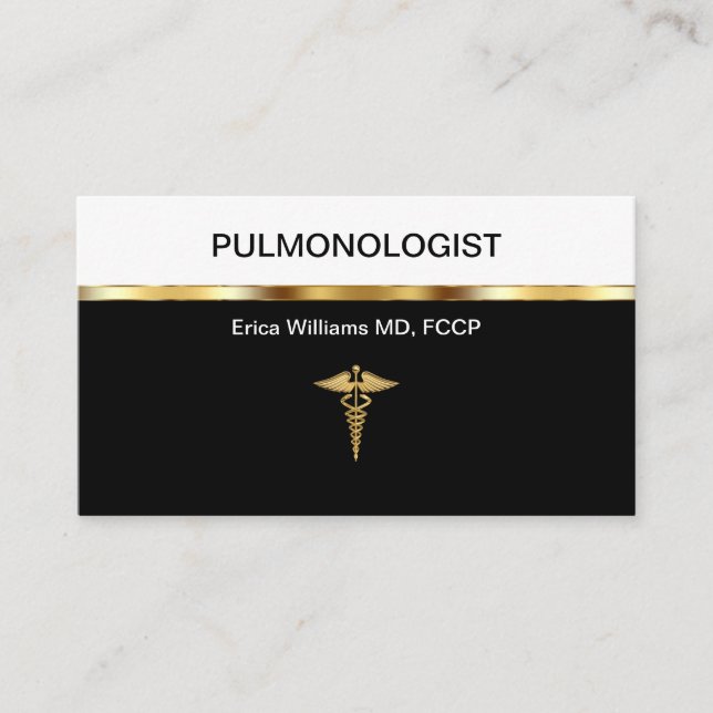 Tarjetas de visita del Médica pulmonólogo Lung (Anverso)