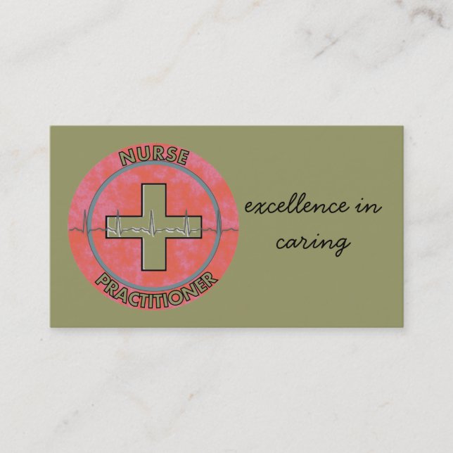 Tarjetas de visita del médico de la enfermera (Anverso)