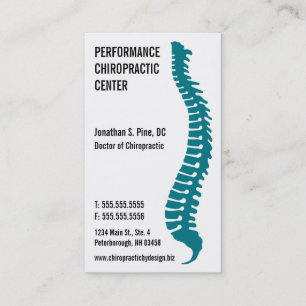 Tarjetas de visita del médico del Chiropractor del