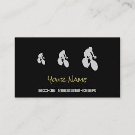 Tarjetas de visita del mensajero de la bici o del