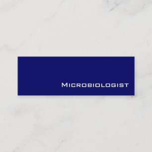 Tarjetas de visita del microbiólogo blanco de la