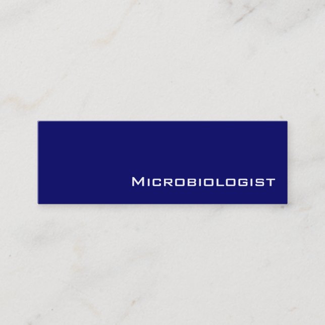 Tarjetas de visita del microbiólogo blanco de la m (Anverso)