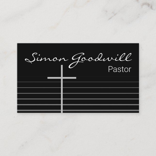 Tarjetas de visita del Ministro del Pastor Cristia (Anverso)
