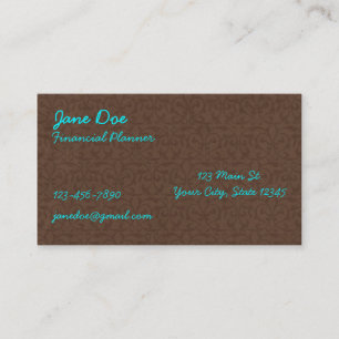 Tarjetas de visita del modelo de Brown y de la