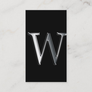 Tarjetas de visita del monograma W