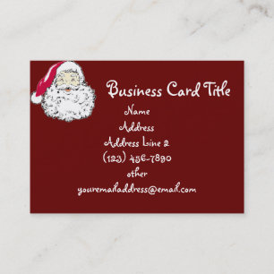 Tarjetas de visita del navidad de Santa