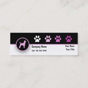 Tarjetas de visita del negocio del mascota mini