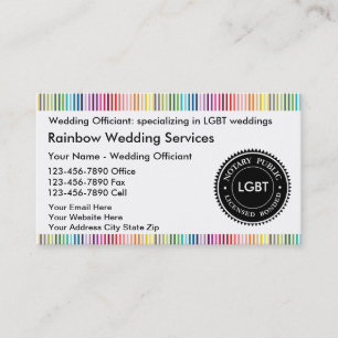 Tarjetas de visita del notario de LGBT