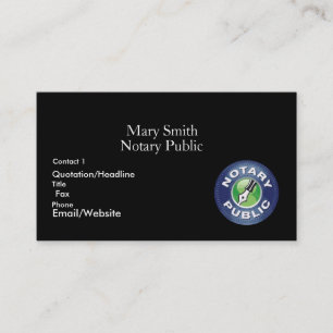 Tarjetas de visita del notario público