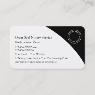 Tarjetas de visita del notario público