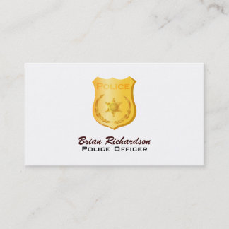 Tarjetas de visita del oficial de policía