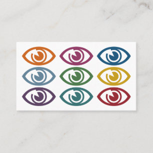Tarjetas de visita del optometrista de los ojos